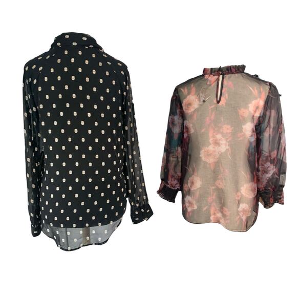 Bundle of 4 tops -Women’s Size Small Work Wear Casual Tops Skull Floral Print - Picture 3 of 14